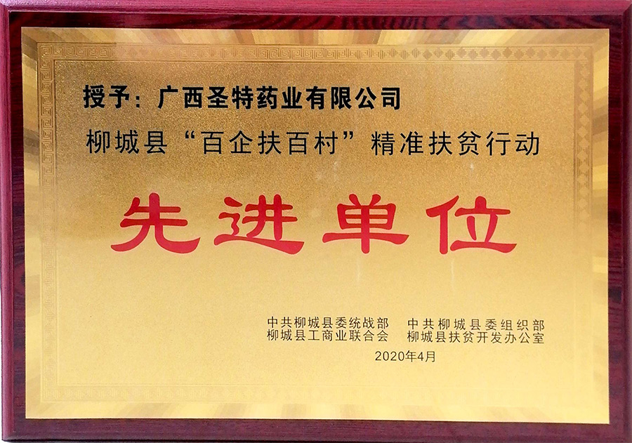 柳城縣“百企扶百村”精準(zhǔn)扶貧行動先進(jìn)單位